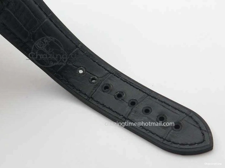 0427 Planet Ocean 45mm GMT DLC RG JHF Best Edition Black Dial On Leather Strap A Soft 8193